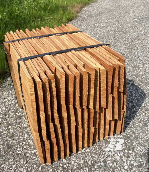 Lärchenschindeln gespalten | 40 cm lang (Wand). – Bild 3