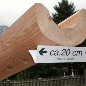Holzdachrinnen Lärche großes Format | Preis pro 1 lfm: