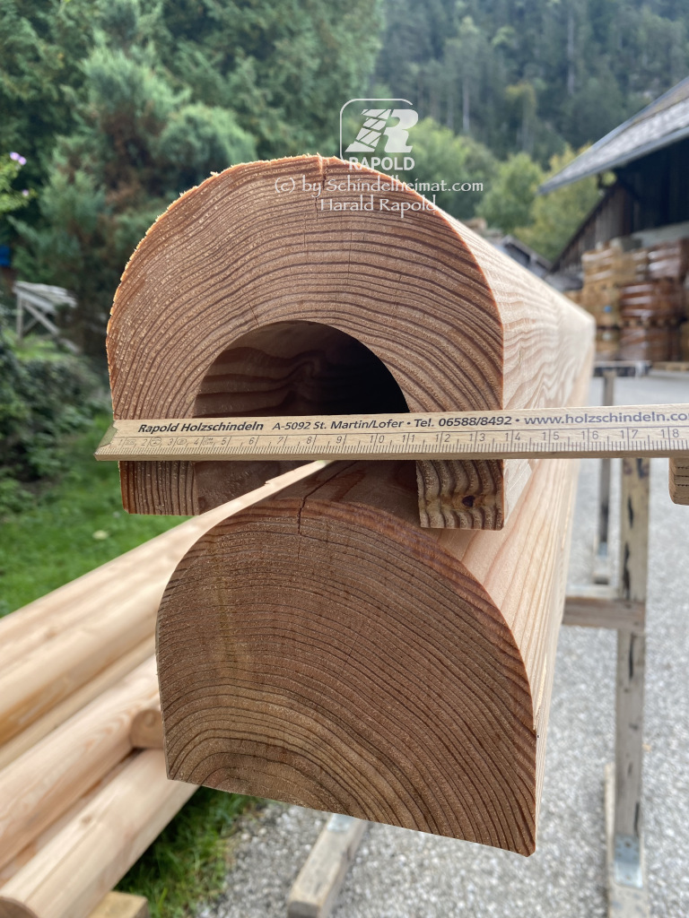 Holzdachrinnen Lärche kleines Format | Preis pro 1 lfm: – Bild 2