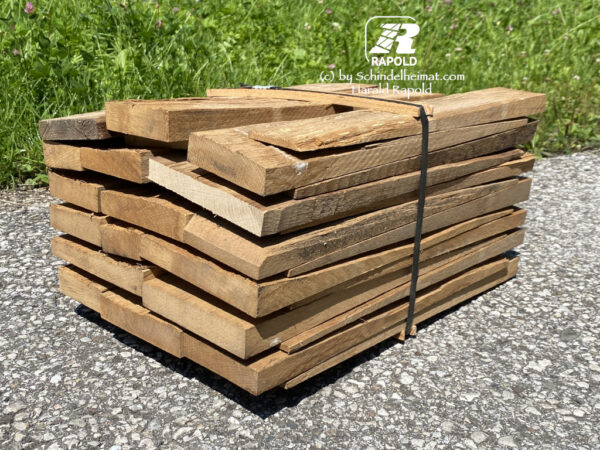 Eichenschindeln gespalten "Landhaus-Schindel" | 40 cm lang (Wand / Dach).