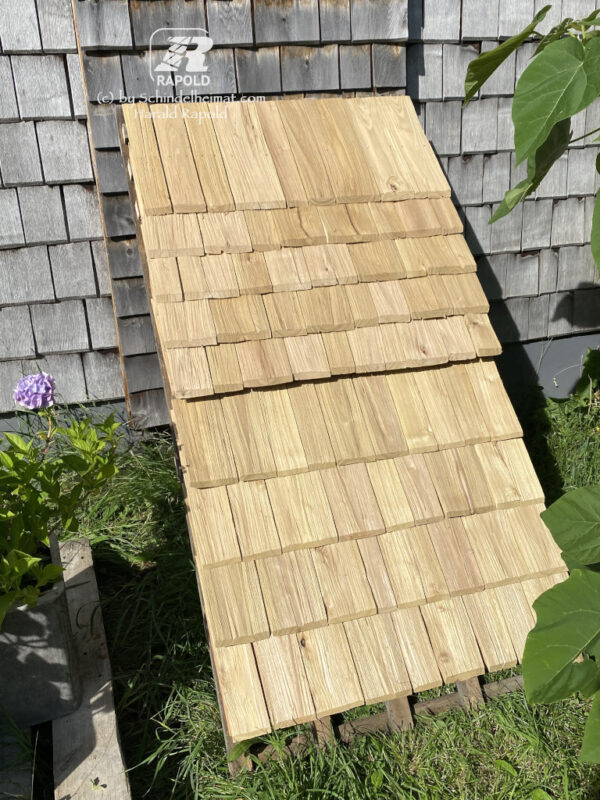Robinienschindeln gespalten | 40 cm lang (Wand). – Bild 4