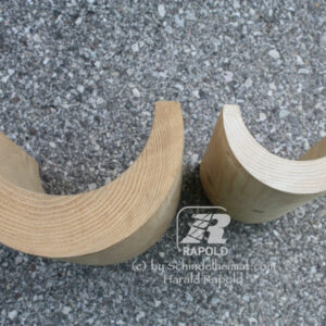 Holzdachrinnen Fichte kleines Format, sägerau | Preis pro: 4m, 5m, 6m